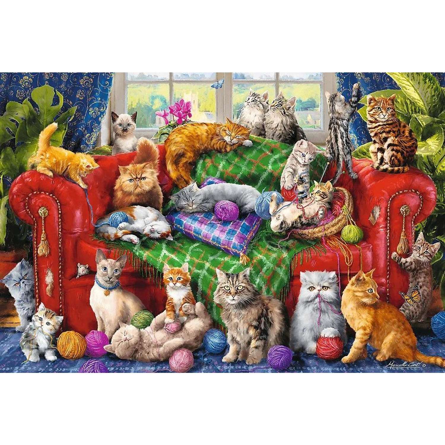 Пазл 1500 деталей TREFL Котята на диване - фото 2