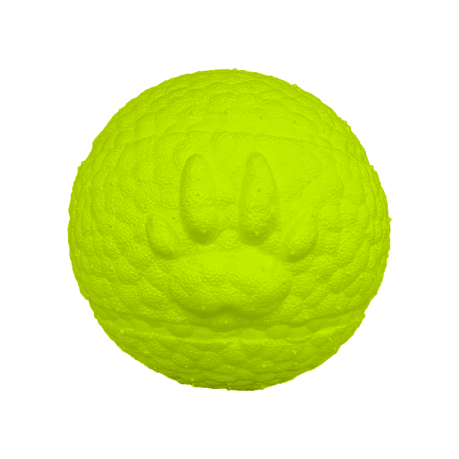 Игрушка для собак Mr.Kranch Мяч с лапкой 8см неоновая Желтая - фото 6