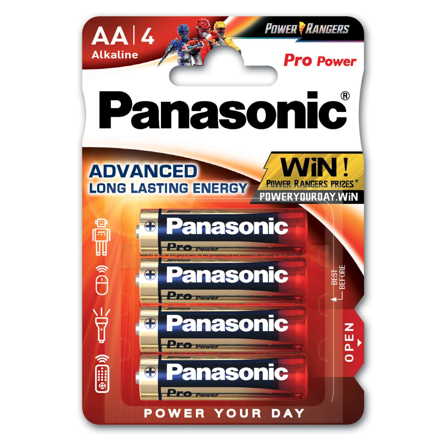 Щелочная батарейка PANASONIC AA Pro Power в блистере 4шт LR6XEG/4BP - фото 1