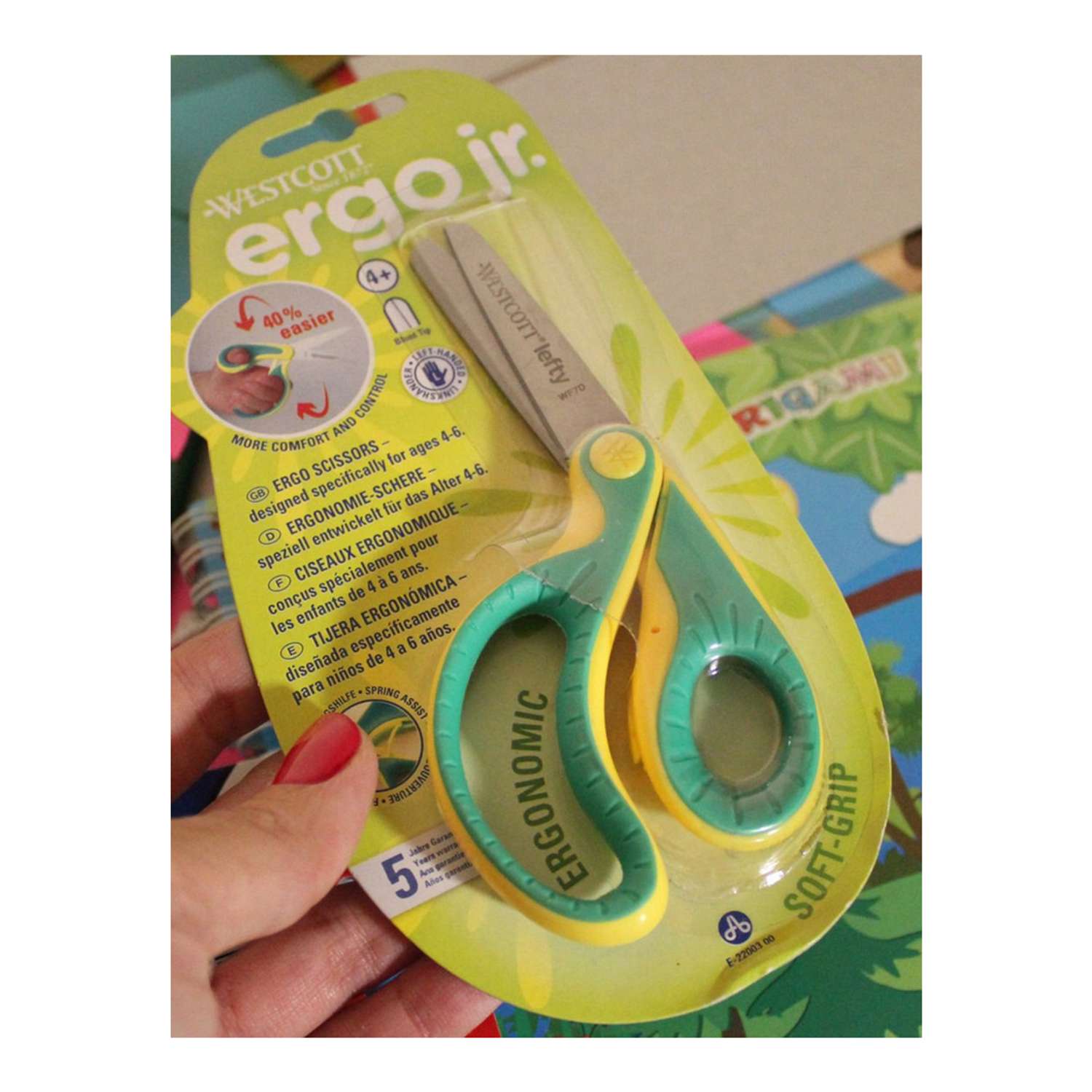 Ножницы Westcott Ergo Junior для левшей цвет зелёный E-22003 00 - фото 5