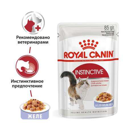 Корм влажный для кошек ROYAL CANIN Instinctive 85г желе пауч 77848