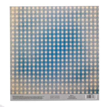 Бумага Арт Узор для скрапбукинга с клеевым слоем «Клетка» 20 × 21 5 см 250 г/м