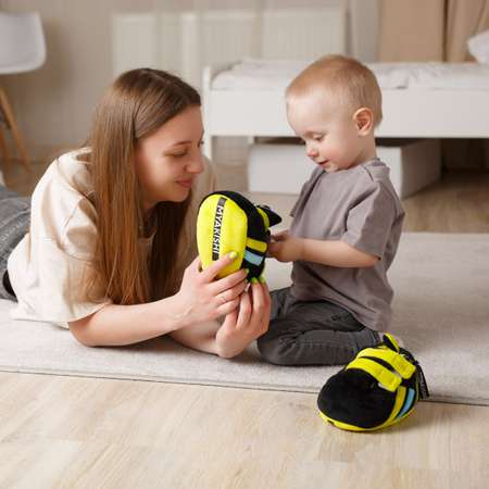Игрушка Мякиши Игрушка детская развивающая Шнуровка Ботинки / шнуровка для детей / подарок / бизиборд