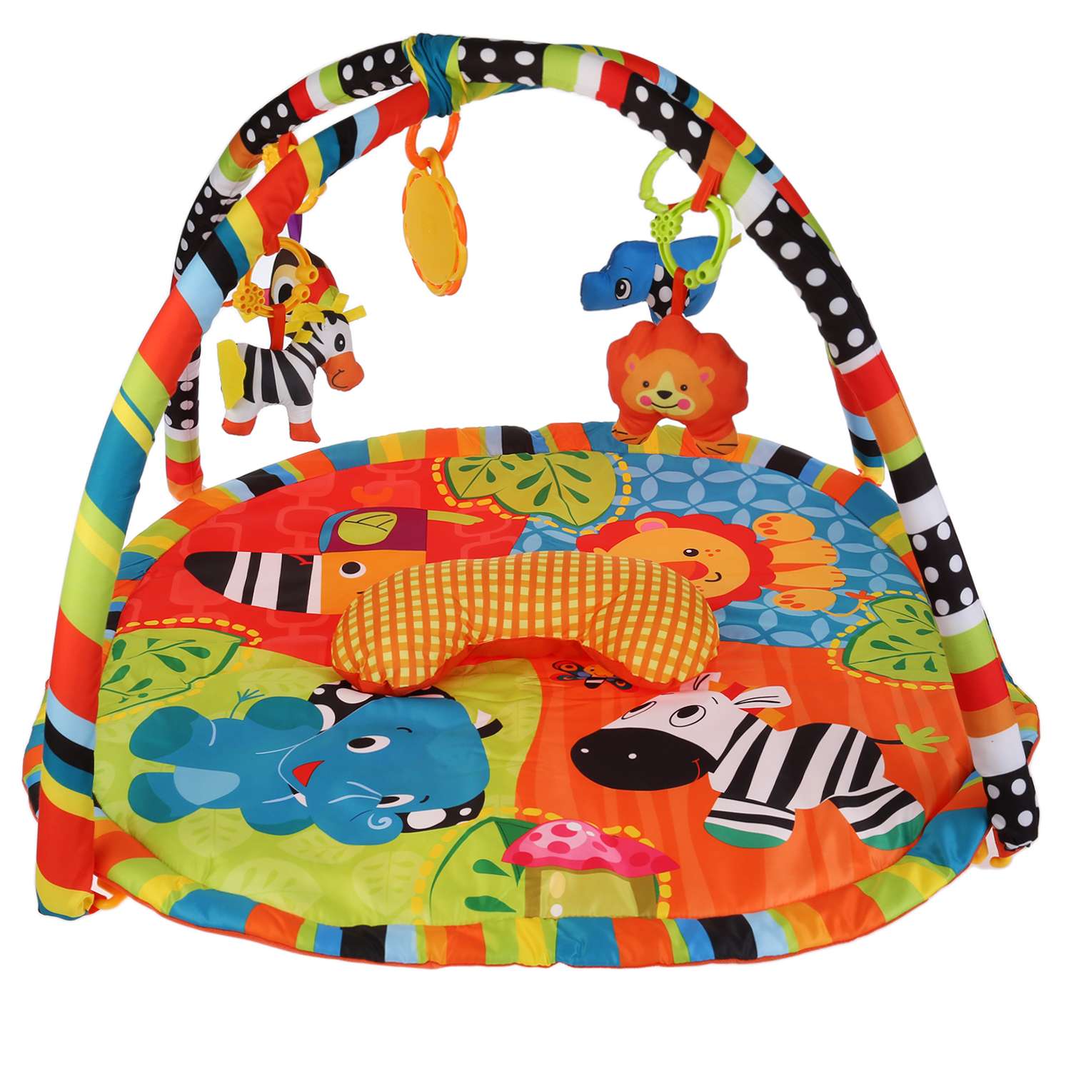 Детский игровой коврик Умка Джунгли с подушкой и игрушками на подвеске 260317 - фото 1