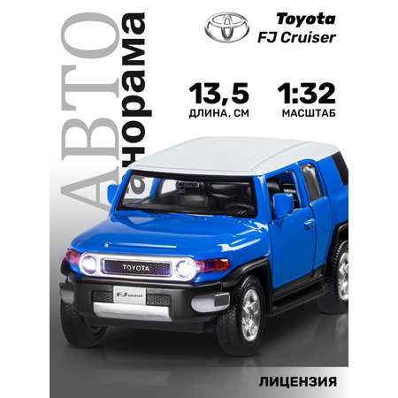 Машинка металлическая АВТОпанорама 1:32 Toyota FJ Cruiser синий инерционная