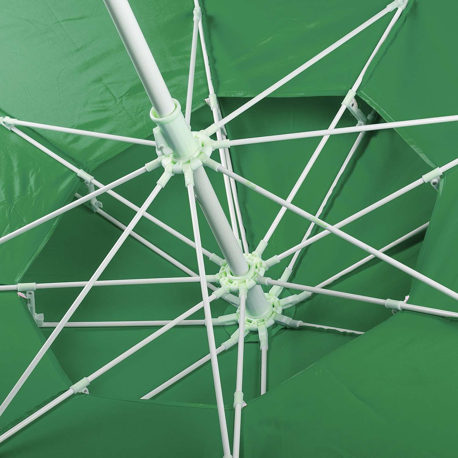 Зонт пляжный BABY STYLE большой с двойным клапаном 2.7 м зеленый - фото 4