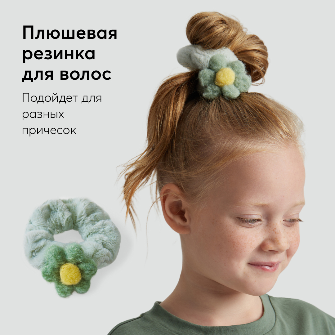 Резинка для волос Happy Baby большая мягкая зеленая - фото 2