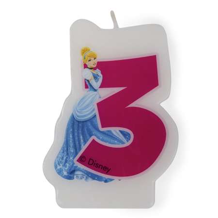 Праздничная свеча Disney Princess Princess Цифра 3