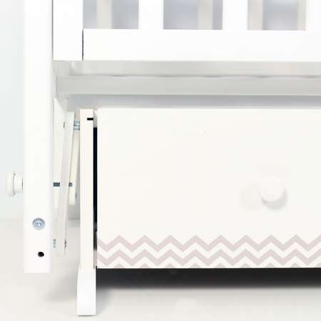 Детская кроватка Топотушки Сильвия-7 прямоугольная, универсальный маятник (белый)