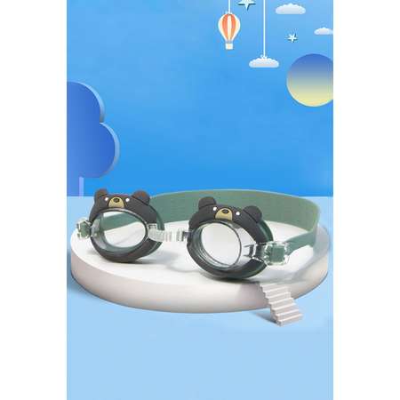 Очки для плавания детские Namo мишка_серые