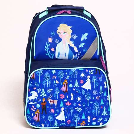 Рюкзак Disney школьный с эргономической спинкой 37х26х15 см Холодное сердце