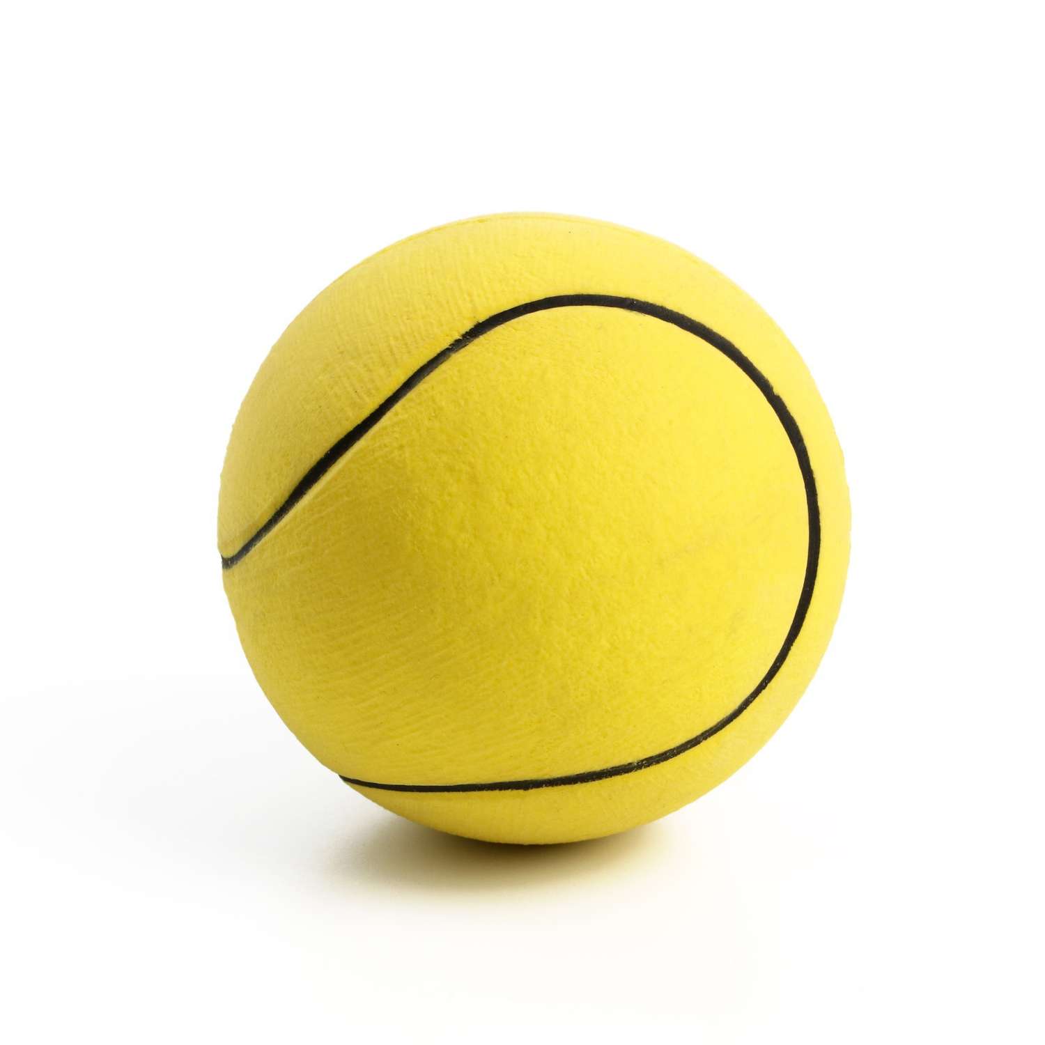 Мячик Пижон цельнолитой «Теннис» прыгучий TPR 6.3 см жёлтый - фото 2