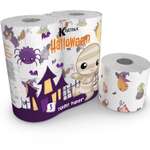 Туалетная бумага World cart с рисунком Helloween 3 слоя 4 рулона по 200 листов
