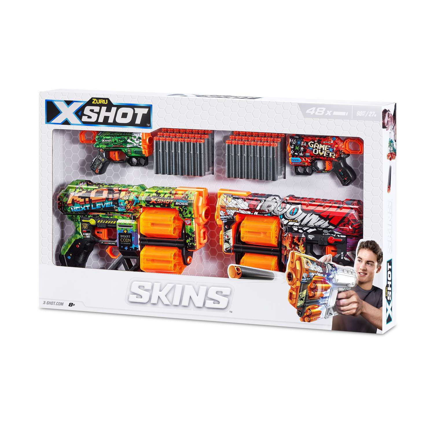 Набор игровой X-SHOT  Скинс Бластеры 4шт 36542 - фото 25