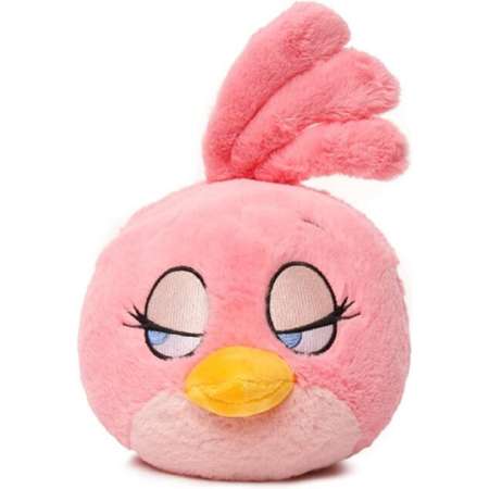 Мягкая игрушка CASTLELADY ANGRY BIRDS Стелла со звуком розовая 12 см
