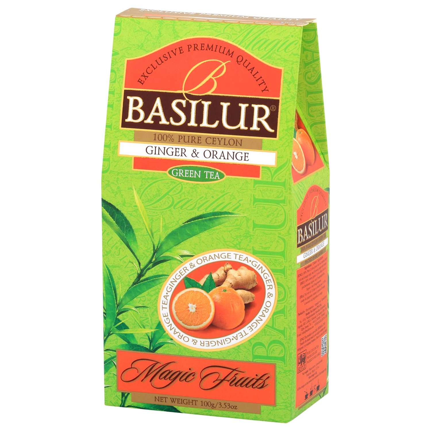 Чай зеленый Basilur Волшебные фрукты Имбирь и Апельсин100 г - фото 1
