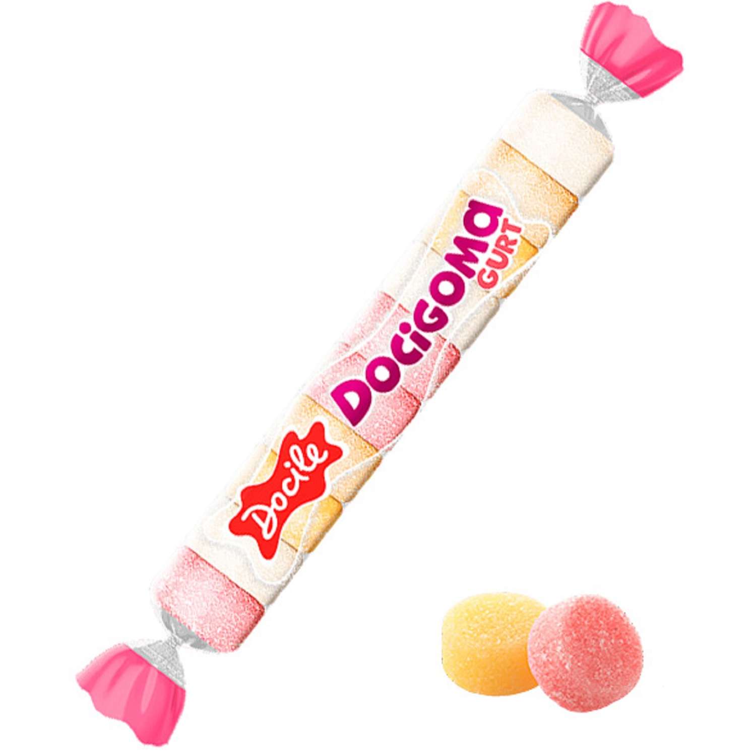 Жевательный мармелад Docile Docigoma yogurt rolls Йогуртовые трубочки 30г - фото 1
