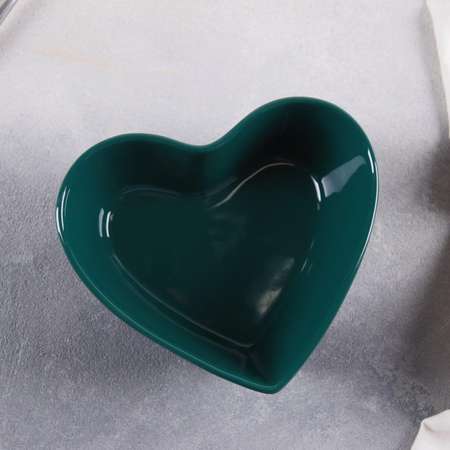 Салатник Sima-Land Сердце 4 вилочки цвет зеленый