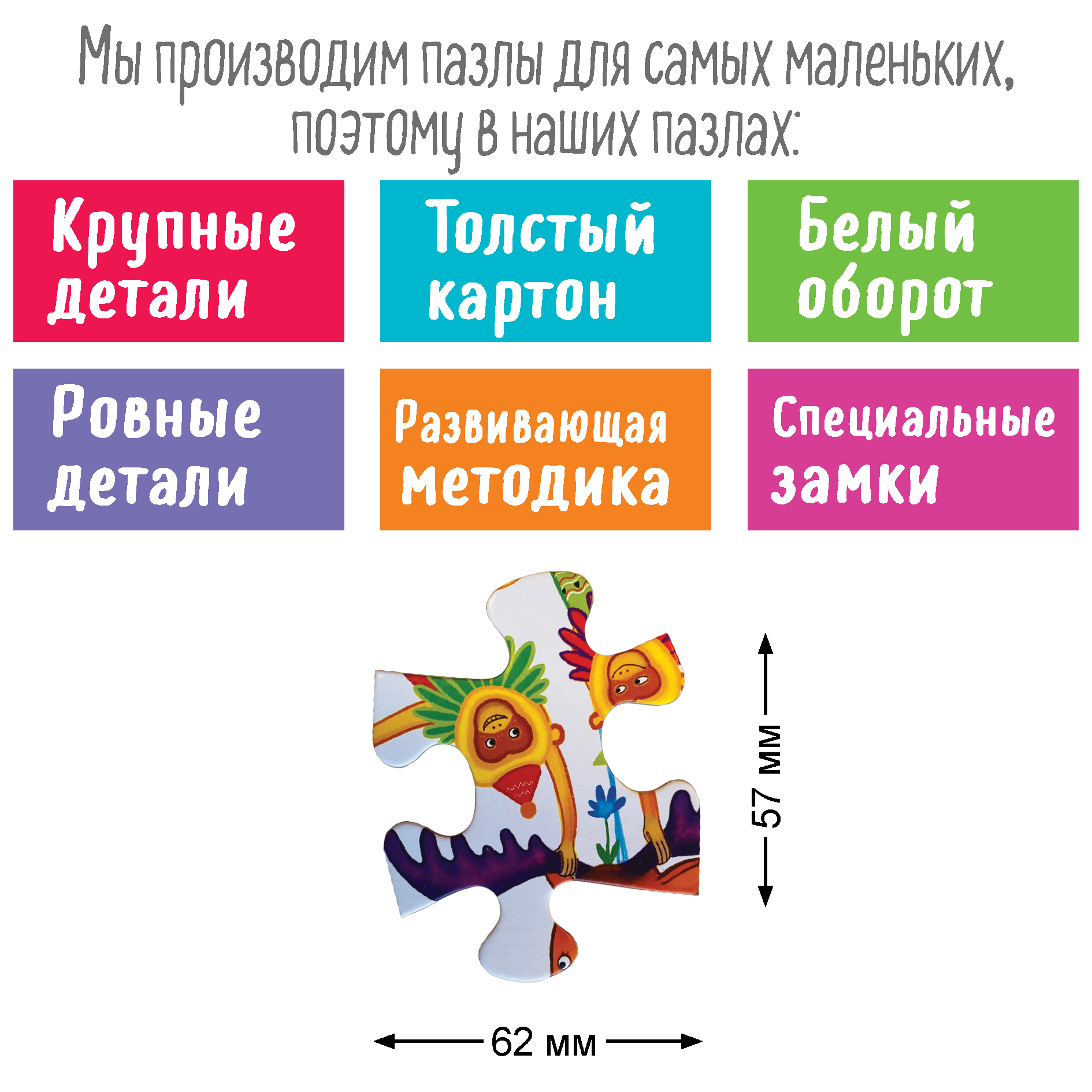 Пазл IQ АЙРИС ПРЕСС Мой весёлый цирк МАКСИ Ростомер 60 элементов - фото 4