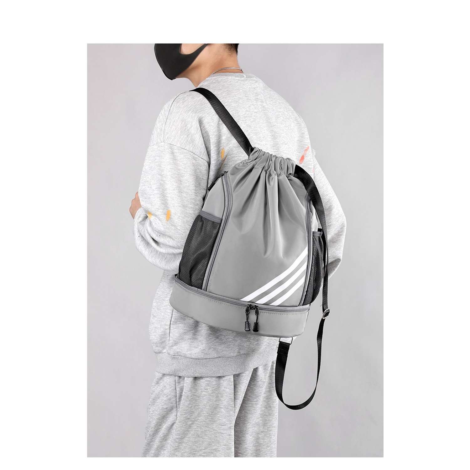 Рюкзак-мешок myTrend спортивный универсальный серый - фото 11