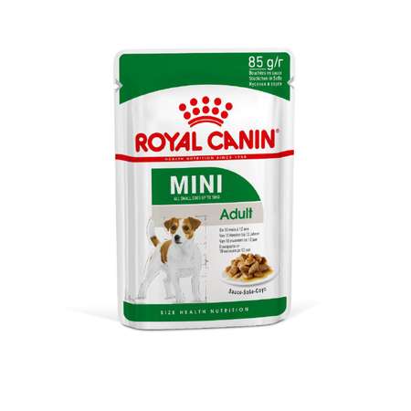 Корм для собак ROYAL CANIN Adult мелких размеров от 10 месяцев кусочки в соусе пауч 85г