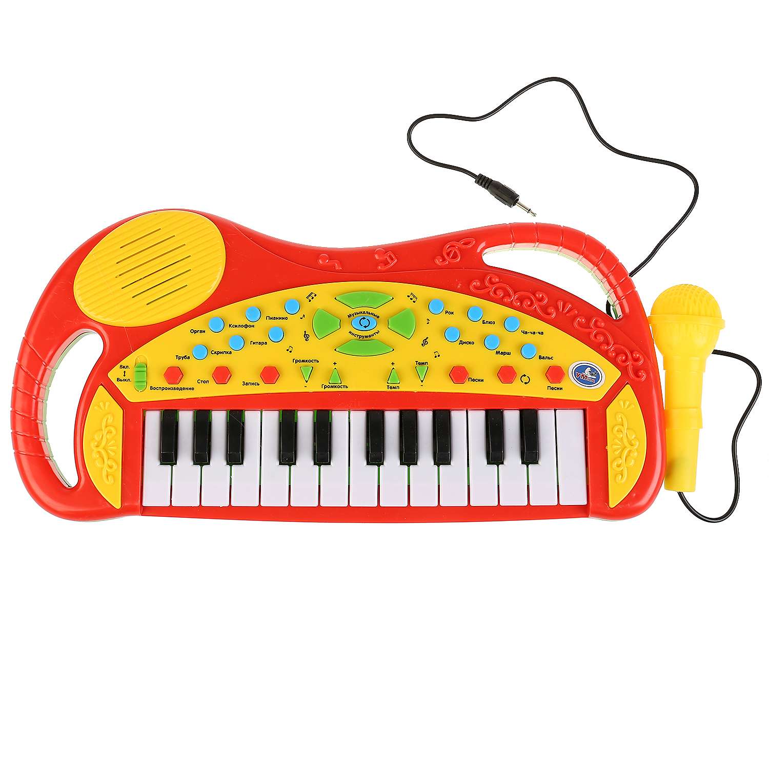 Обучающее пианино со звуком Умка 20 любимых песен с микрофоном - фото 2