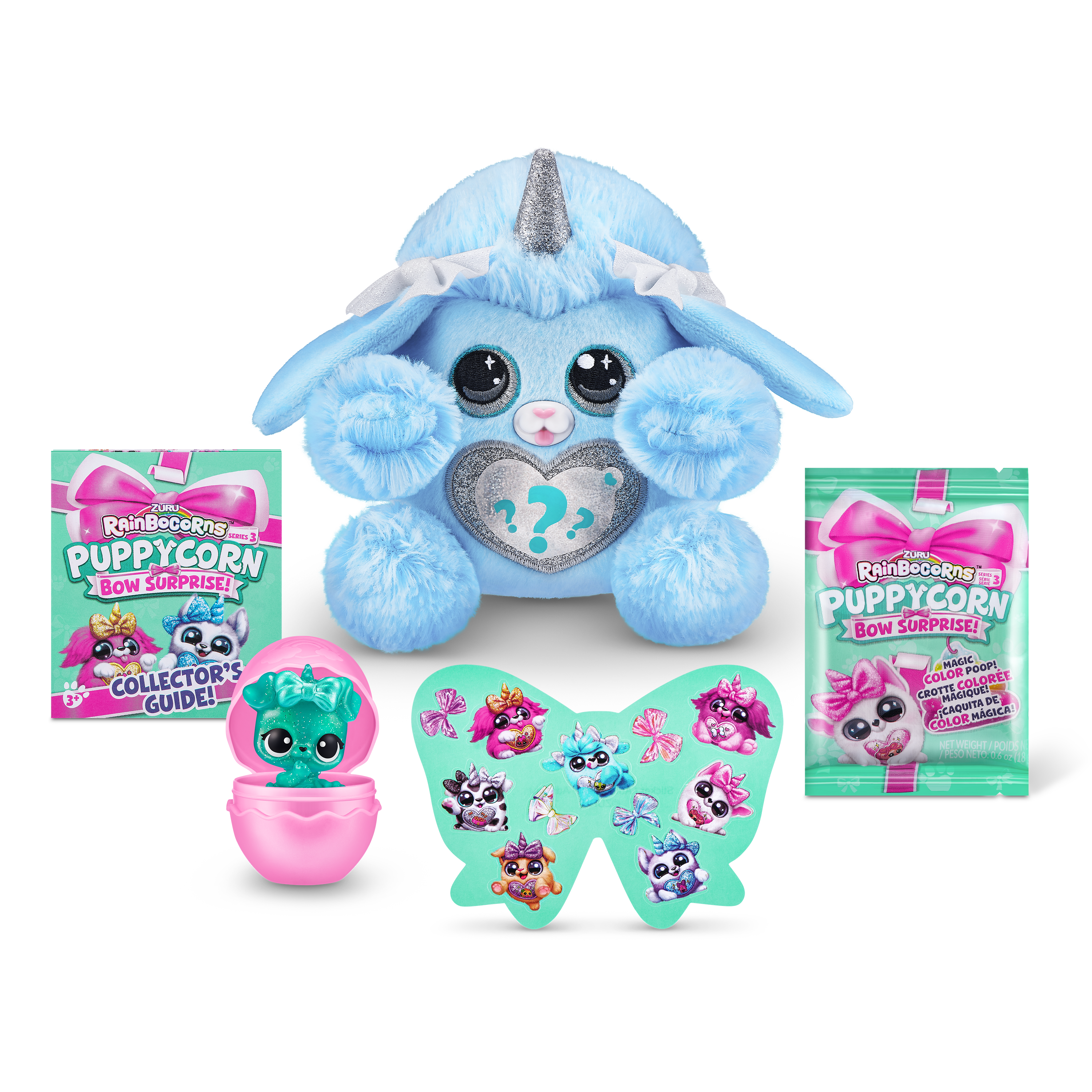 Игрушка сюрприз Zuru Rainbocorns Puppycorn Bow Surprise щенок мини питомец в яйце - фото 12