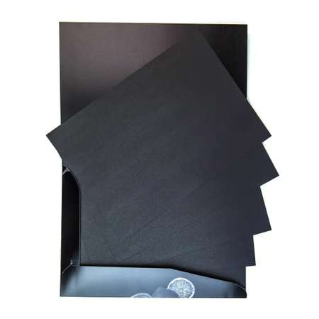 Бумага для рисования Малевичъ черная для сухих техник GrafArt black 150 г/м А3 папка 25 листов