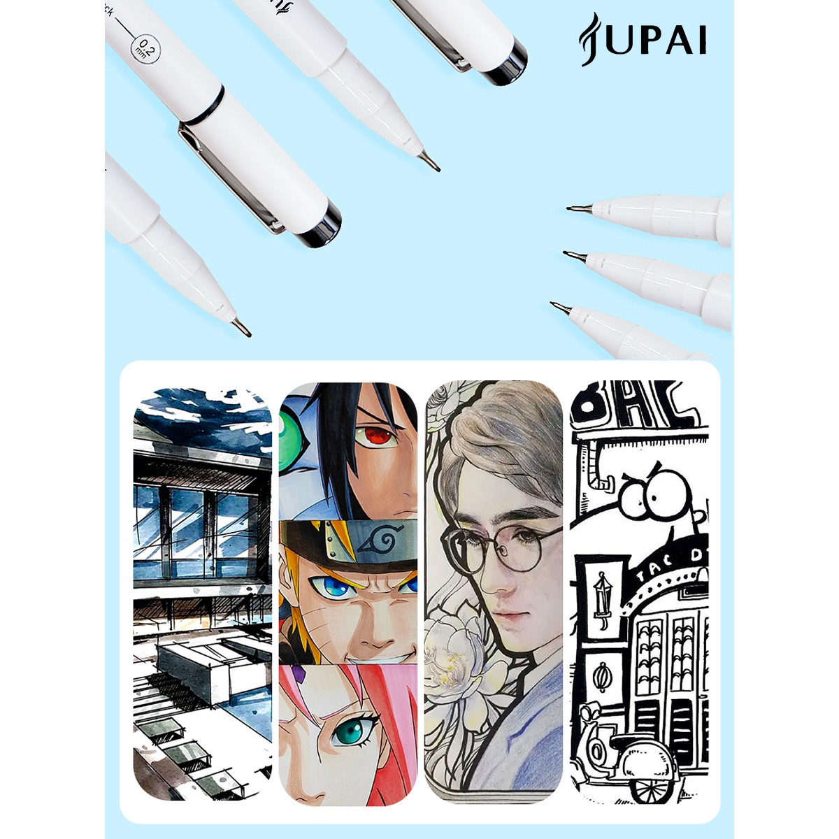 Ручка линер Jupai 9 шт. - фото 12