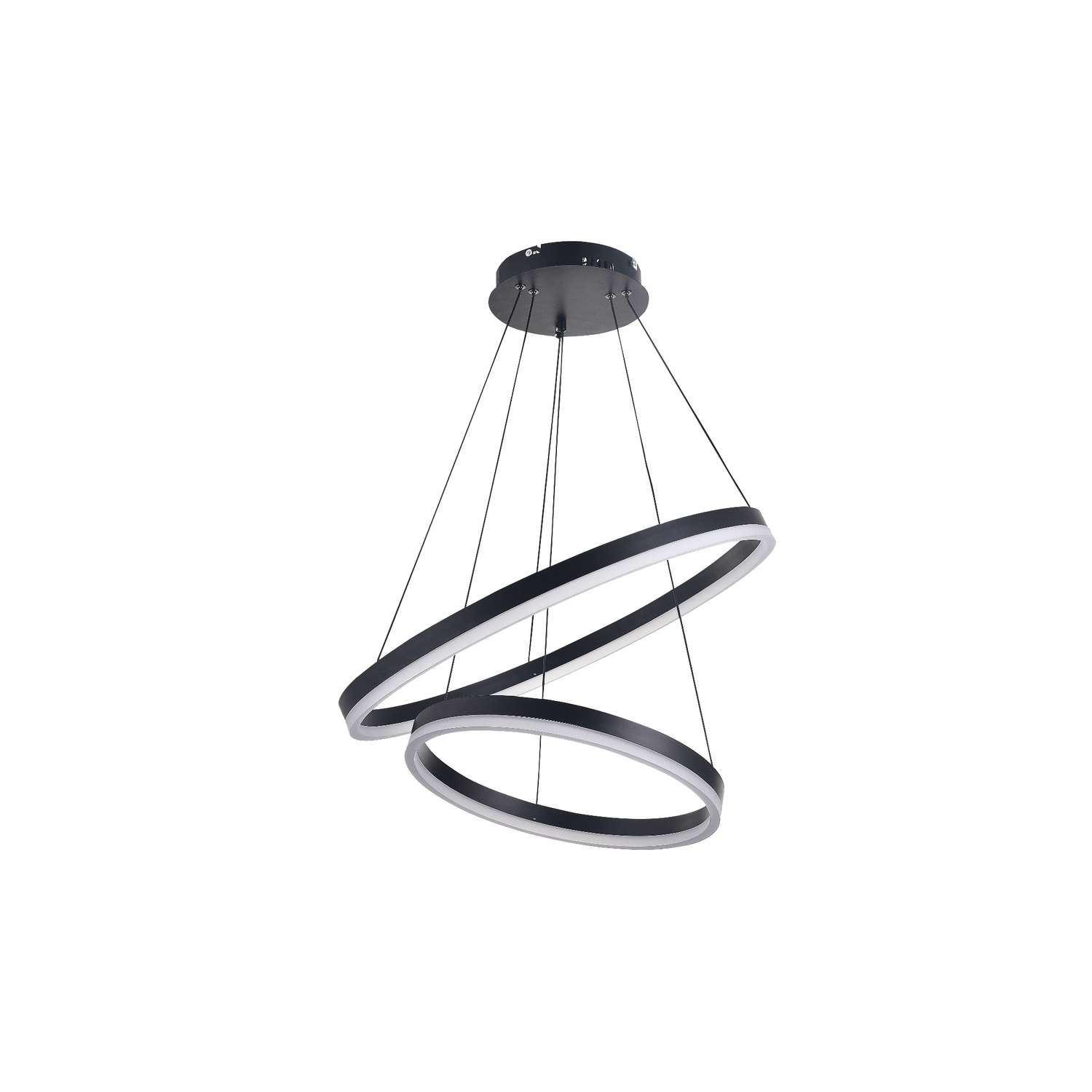 Светодиодный светильник NATALI KOVALTSEVA люстра двойной нимб 120W черный LED - фото 6