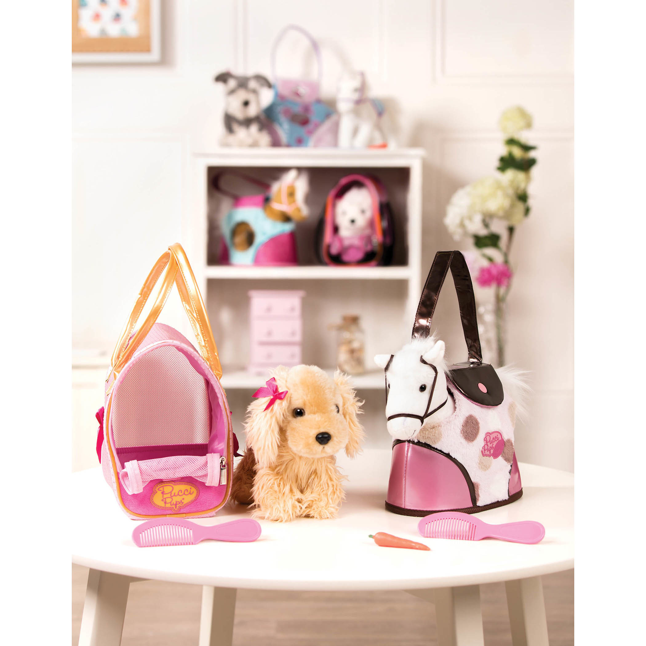 Игрушка мягкая Pucci Pups Собачка с сумочкой Бежевый ST8342Z - фото 8