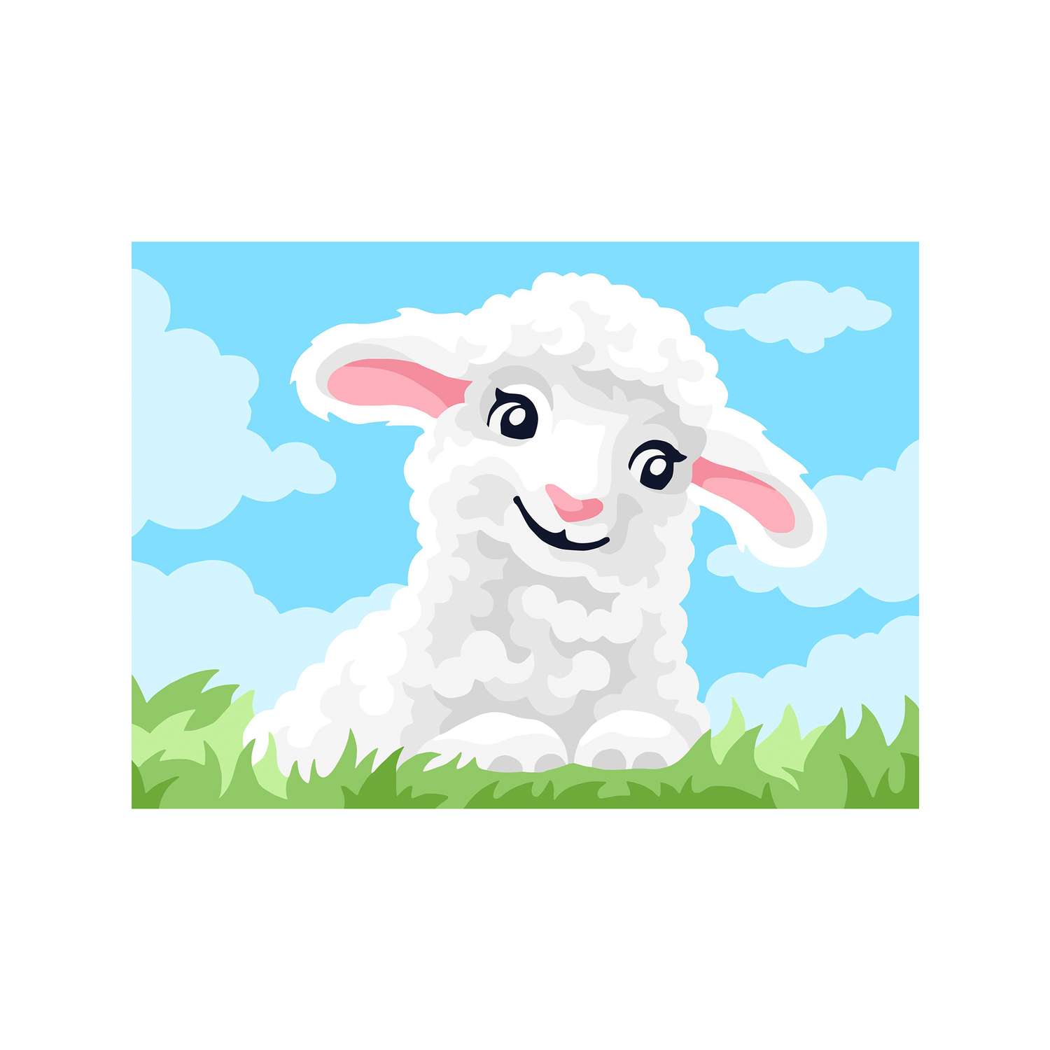 Картина по номерам Hobby Paint мини 15х21 см Милая овечка - фото 2