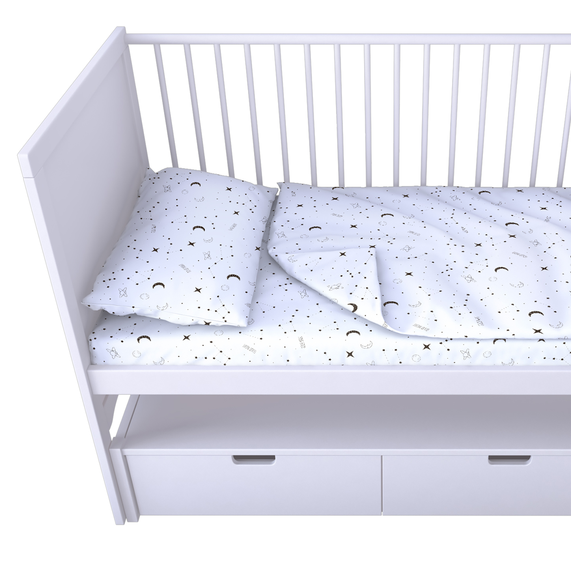 Комплект постельного белья Amarobaby Unique Collection Созвездие 3предмета ABDM-3003-СCS - фото 3