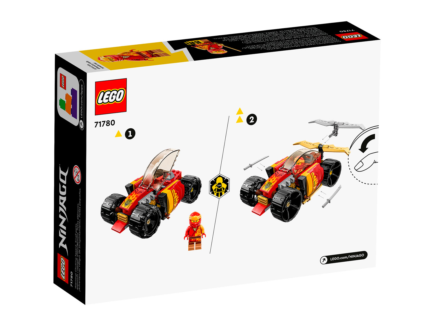 Конструктор детский LEGO Ninjago Гоночный автомобиль ЭВО Кая 71780 - фото 7