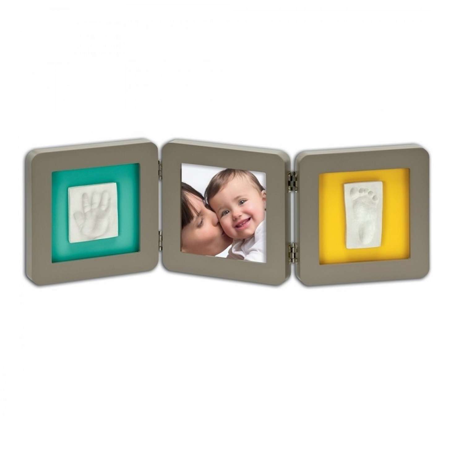 Рамочка Baby Art тройная бирюзовая/желтая - фото 2