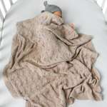 Плед детский AmaroBaby вязаный Pure Love 105х75 см Волна какао