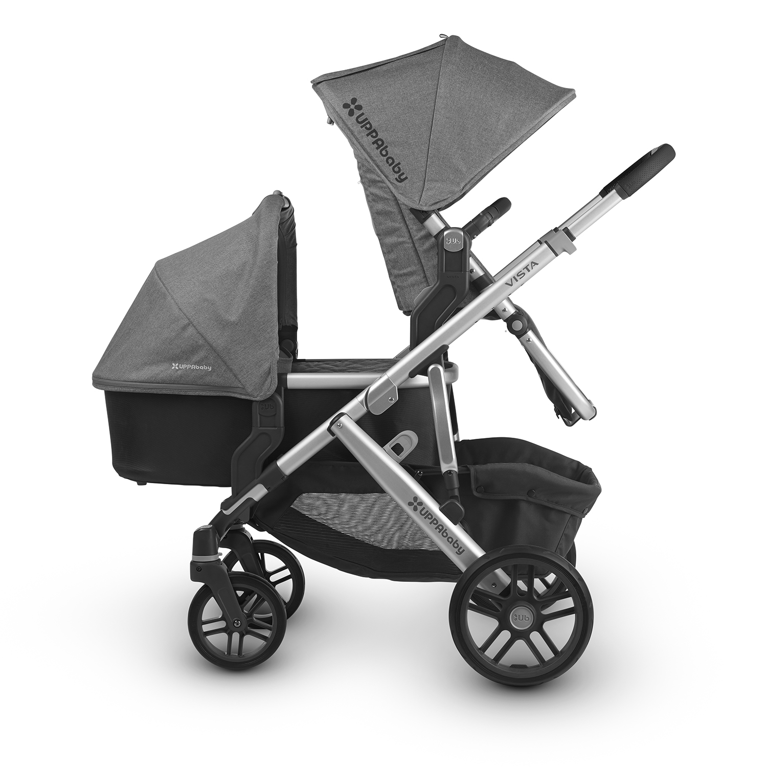 Люлька для коляски UPPAbaby Cruz и Vista 2018 Jordan Black-Grey malange 0918-BAS-EU-JOR - фото 4