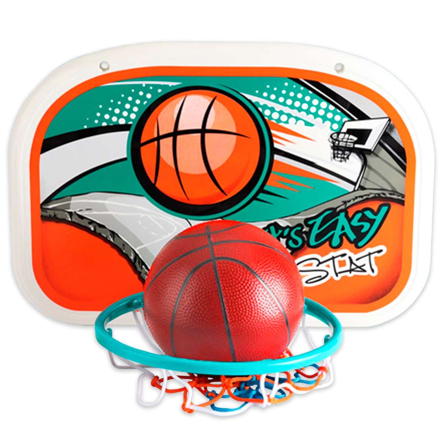Спортивный игровой набор WiMI детское баскетбольное кольцо с сеткой щитом и стойкой - фото 4
