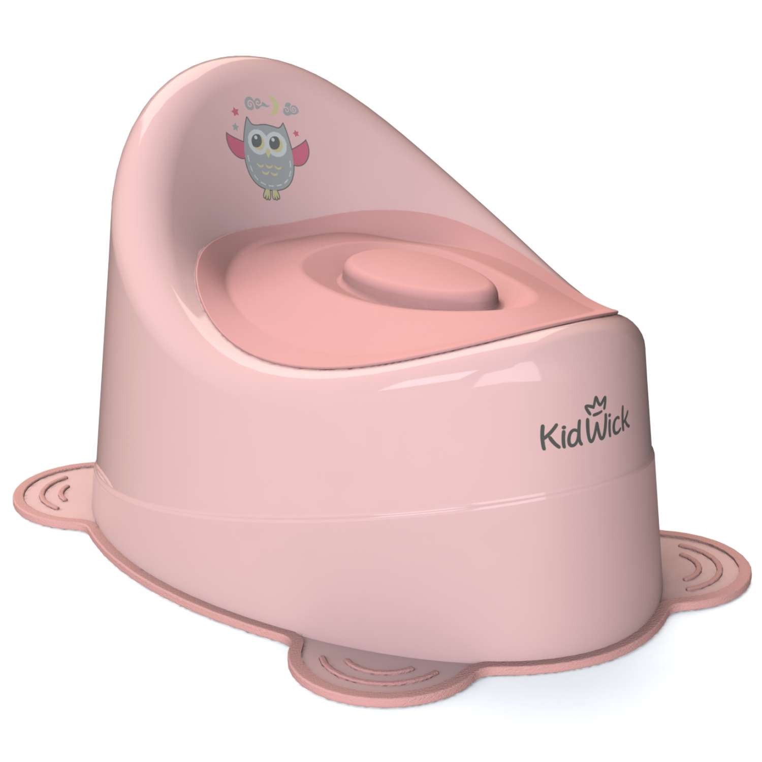 Горшок туалетный KidWick Улитка с крышкой Розовый-Темно-розовый - фото 1