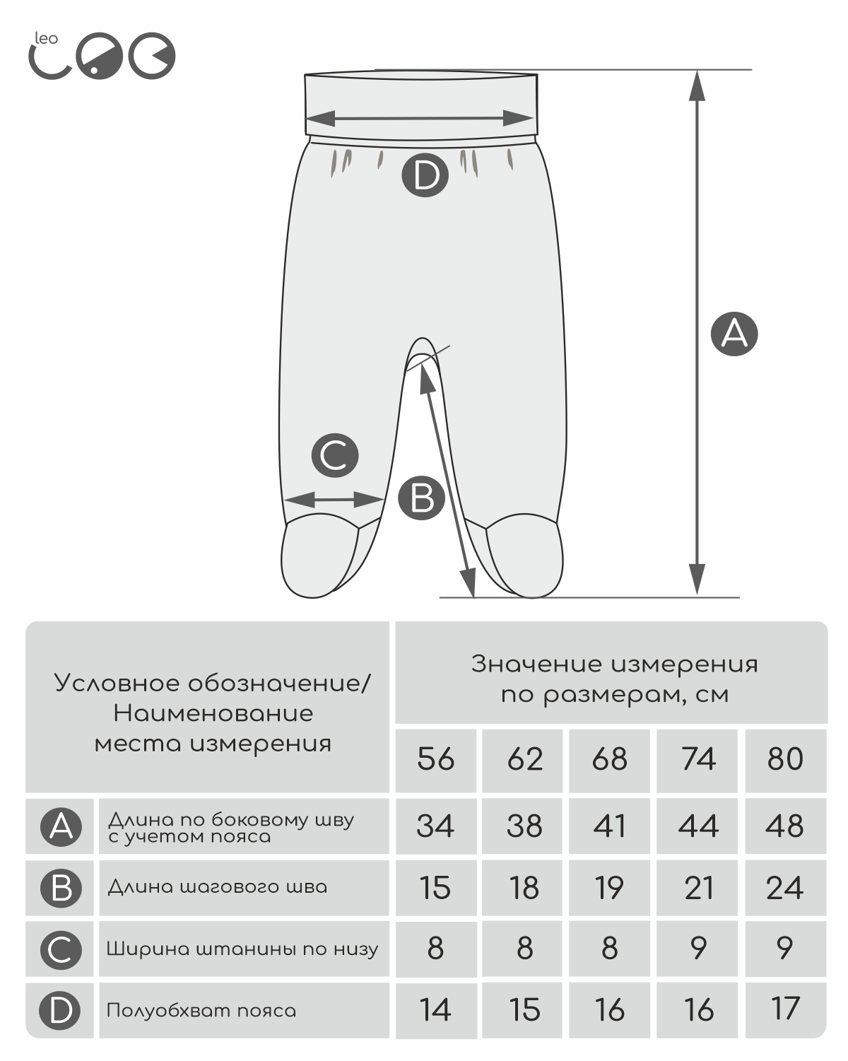 Ползунки 3 шт LEO 1001А-18_хаки/кремовый - фото 2