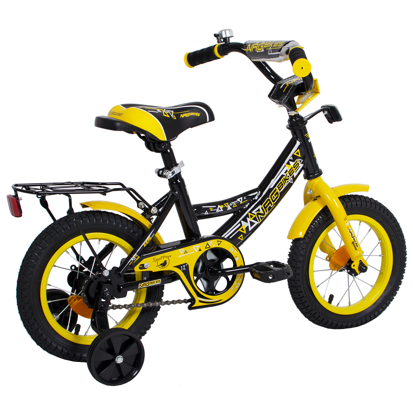 Велосипед NRG BIKES Sparrow 12 black-yellow - фото 15