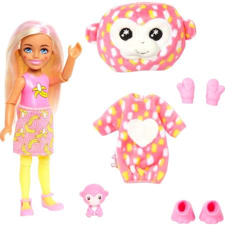 Кукла Barbie Cutie Reveal Mini Челси Обезьянка HKR14