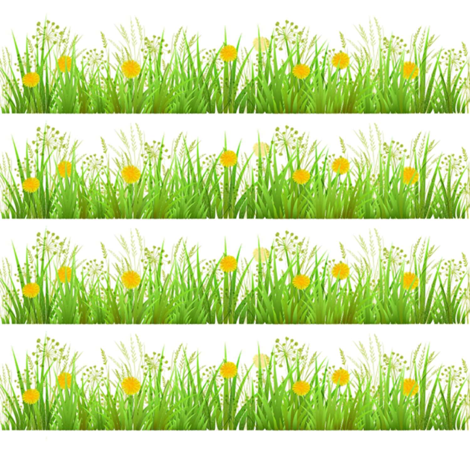 Наклейка интерьерная Woozzee Бордюр из травы с одуванчиками - фото 5