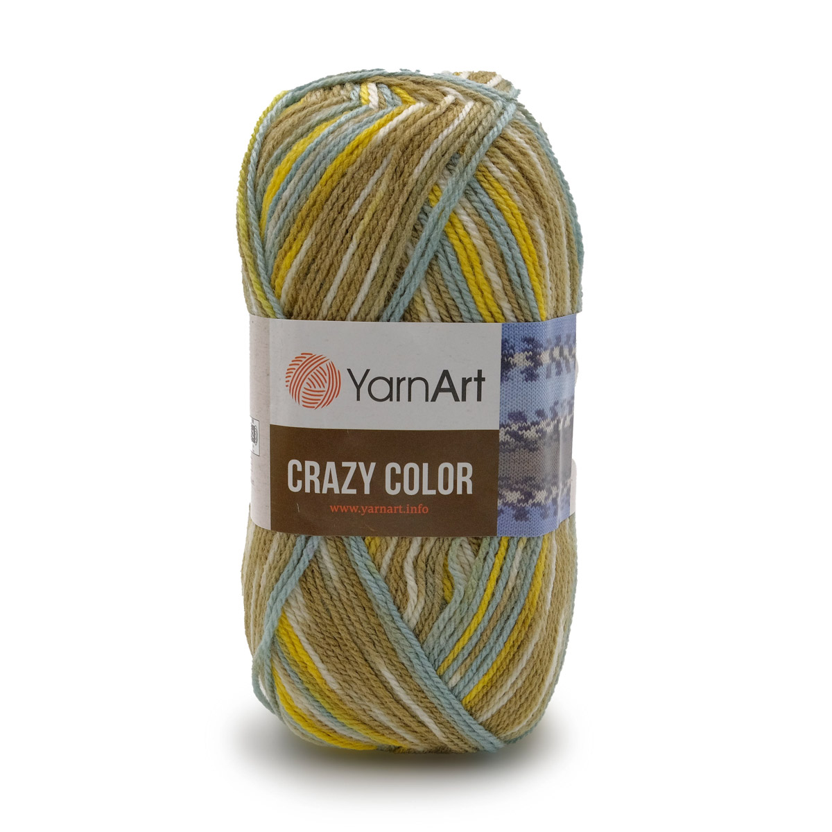 Пряжа YarnArt Crazy color мягкая с небольшим ворсом 100 г 260 м 180 секционный 5 мотков - фото 6