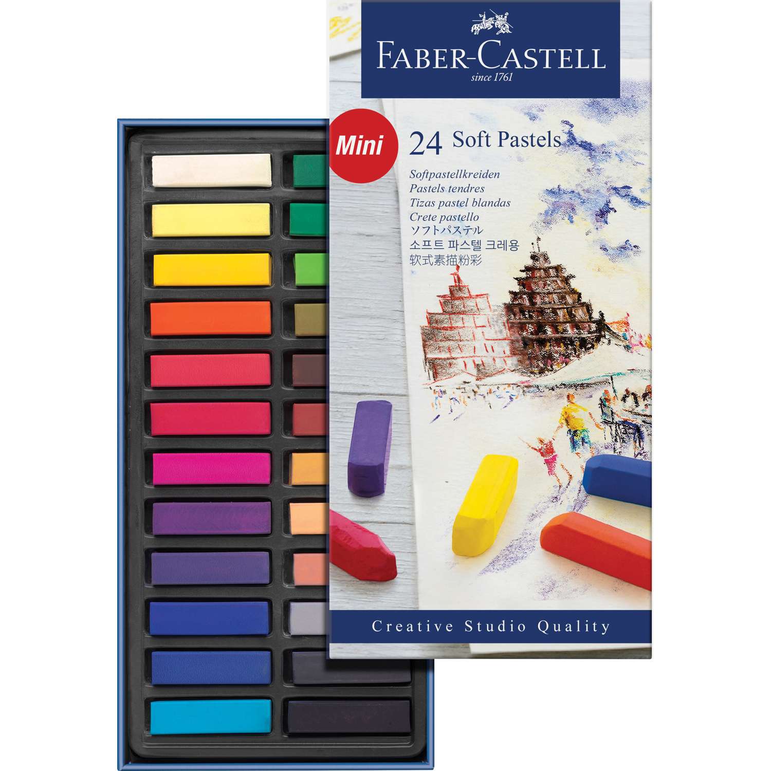 Пастель FABER CASTELL Soft pastels 24 цвета мини - фото 2