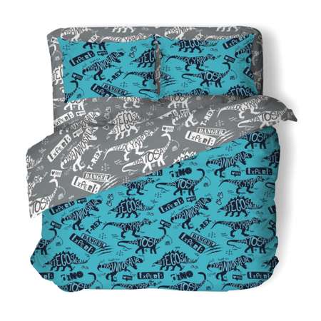 Комплект постельного белья Селтекс 1.5 спальный бязь Динозавры