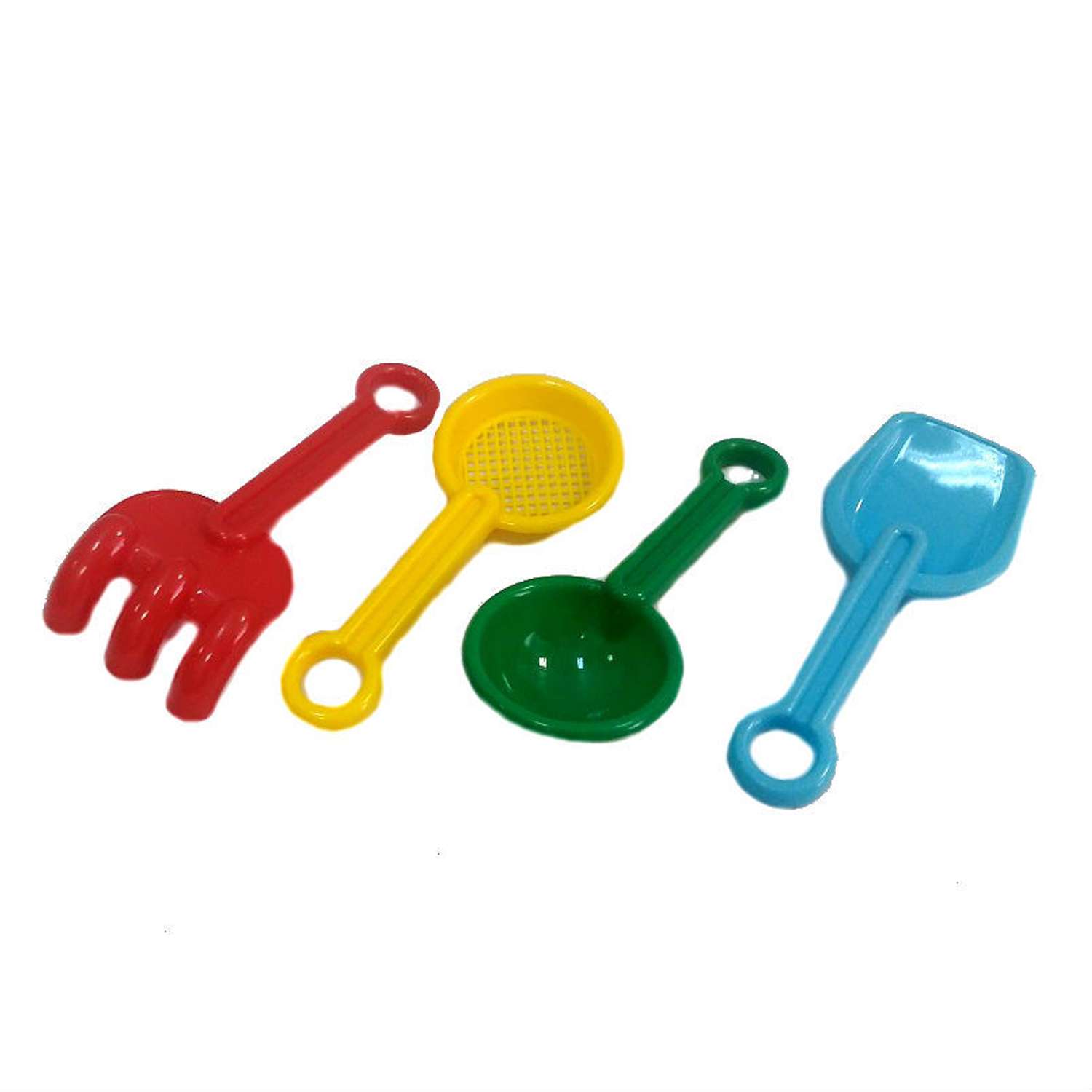 Игрушка для песочницы Devik Toys Совок, лопатка, ситечко, грабли 13 см в ассортименте - фото 1