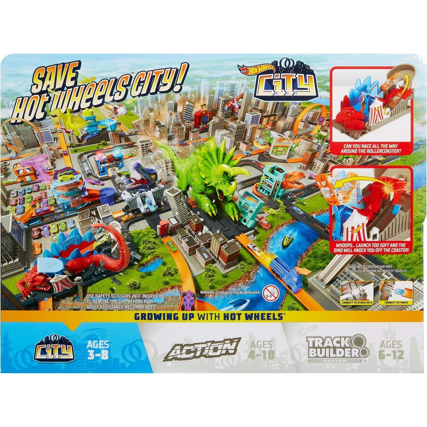 Набор игровой Hot Wheels Сити Атака стегозавра GBF93 FNB05 - фото 4