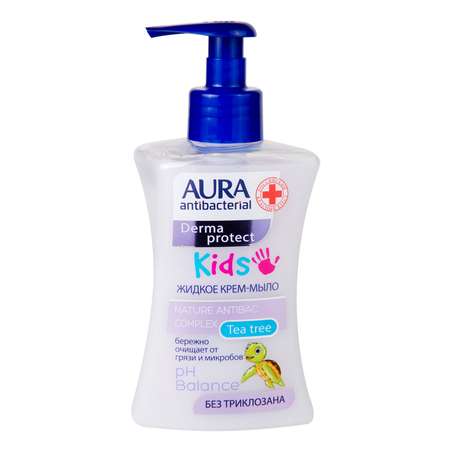 Крем-мыло AURA Antibacterial Kids Derma protect в ассортименте 250мл