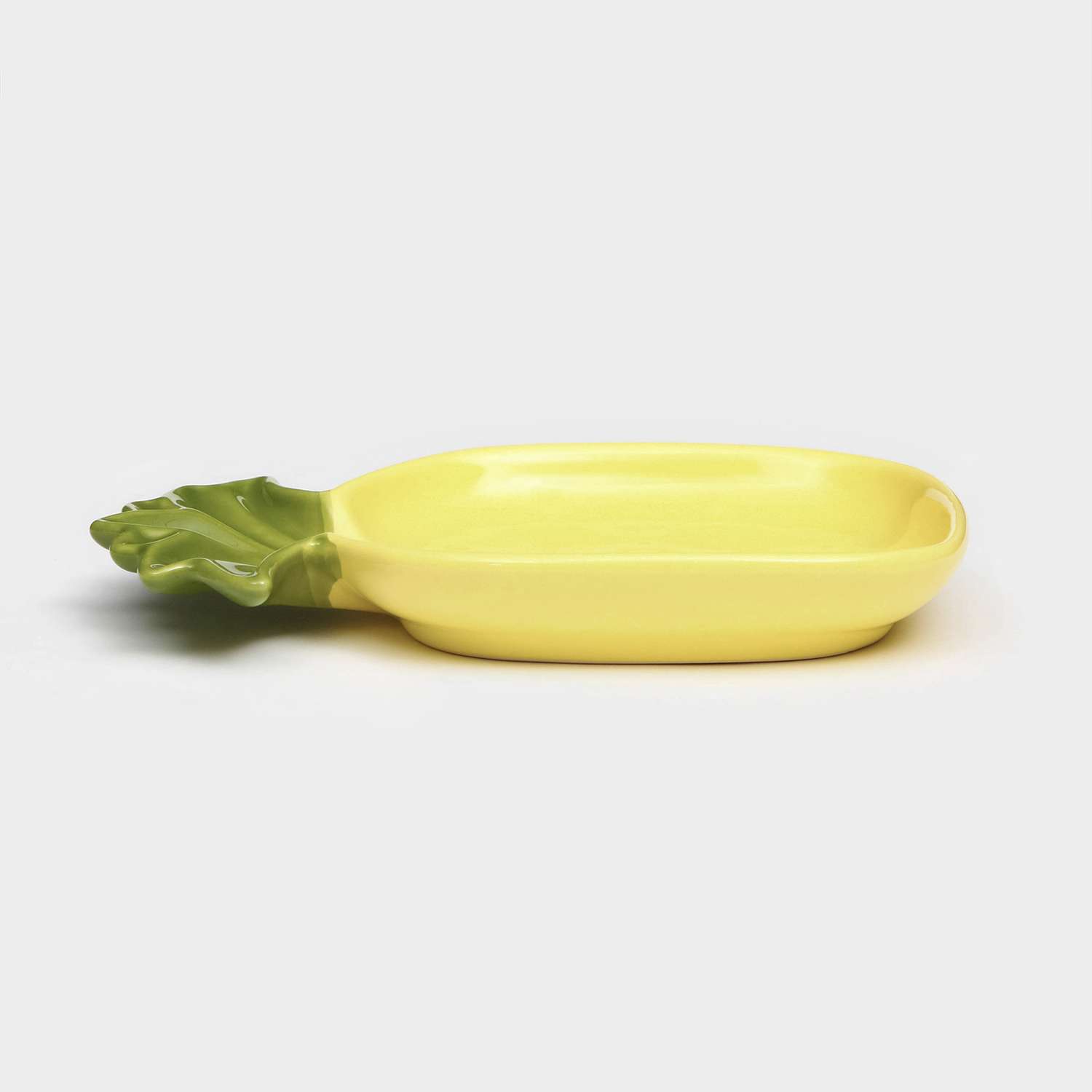 Тарелка Sima-Land керамическая «Ананас» плоская желтая 22 см 1 сорт Иран - фото 2